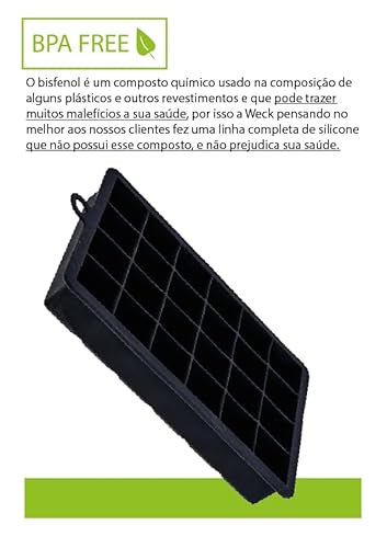 Forma De Gelo 24 Cubos 20 X 13 X 3cm Em Silicone Weck Preto