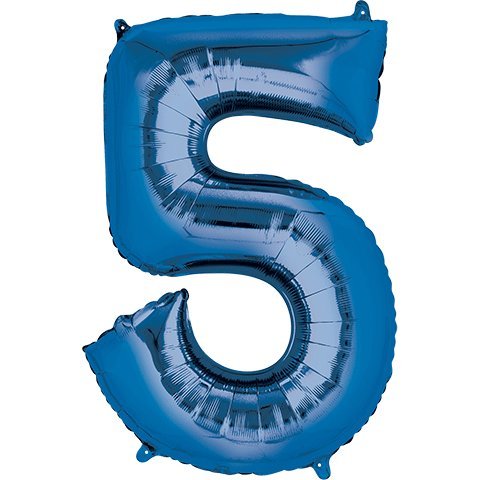 Garfield Party Cat Birthday Bouquet Of Balloons With (Blue Number 5) #TOP3