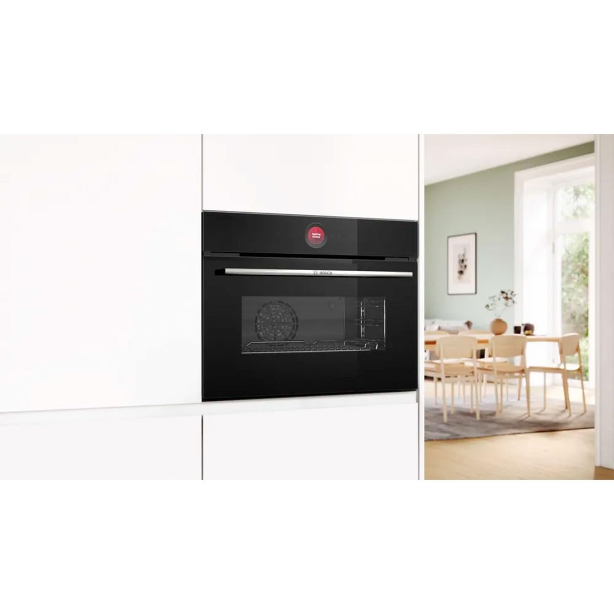 Bosch Serie 8 CBG7341B1 Einbau-Kompaktbackofen 60x45 cm Schwarz Selbstreinigend Air Fry Touchscreen
