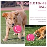 HERCHR Hunde Tennisball 20cm/8 Zoll Hoher Dehnbarkeit Gummi Plüschfilz Interaktives Ball Aufblasbare Riesen Tennisbälle Großer Tennisball Jumbo Hundeball Riesen Tennisball für Haustiere Geschenk