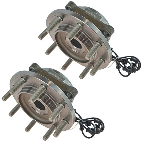 Image of TRQ 2 Piece Front Wheel Bearing & Hub Assembly Set Compatible with 2012-2013 Ram 2500 2012-2014 3500