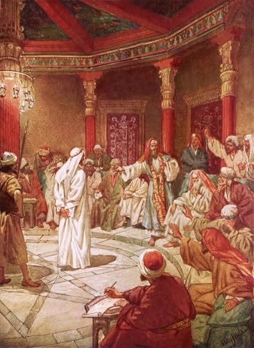 Peinture Jésus devant Caïphe William Brassey Hole affiche toile salon 60x90cm