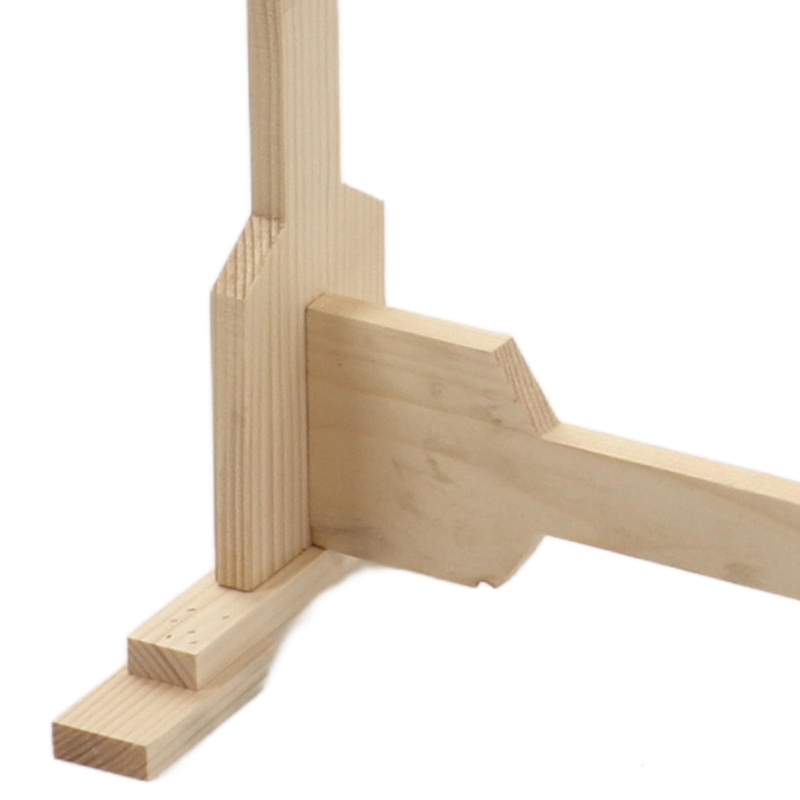 Soporte de Suelo para Bordado con Marcos de Madera Ajustables, Juntas de Bloqueo Antideslizantes, Altura Ajustable, Soporte de 32 Quilates con Material de Madera de Pino