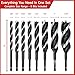 Keewaki Auger Drill Bit Set for Wood – 8pcs Hex Shank Wood Drill Bits with Patented 3-Cutter Head, 6