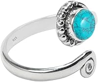 Vista 52 de Anillo de dedo del pie de piedra preciosa de plata de ley 925, joyería para el cuerpo, anillo de dedo del pie de la mano de la mano de la piedra