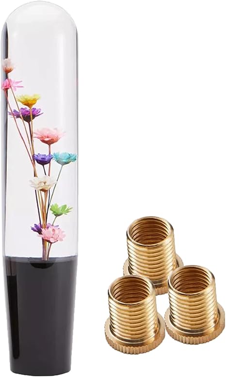 Amazon Co Jp Tommyfield シフトノブ クリスタル Mt At 水中花 花 透明 汎用 トラック cm 車 バイク