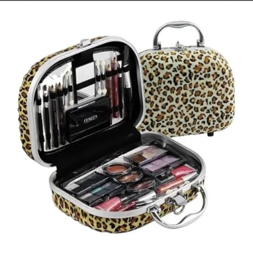 Maleta De Maquiagem Profissional FENZZA FZ60004 Onça - Kit Completo, Ideal Para Presente