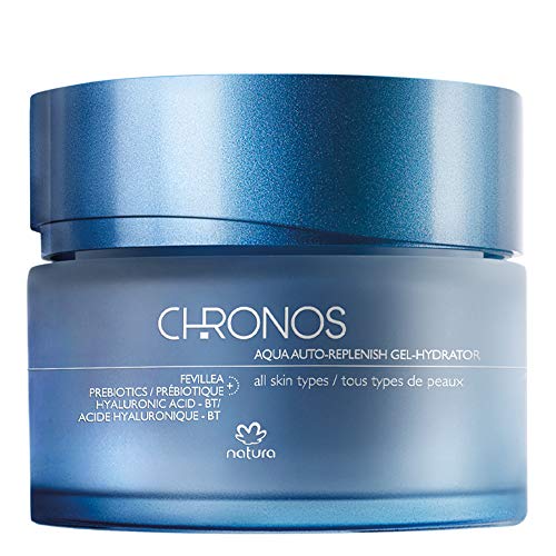 Natura - Aqua Gel Hidratante Chronos - Tratamiento De Día Ultrahidratante Para Pieles Secas Y Deshidratadas - Hidratación De Larga Duración - Prebióticos Ácido Hialurónico - 100 Vegano - 40 G