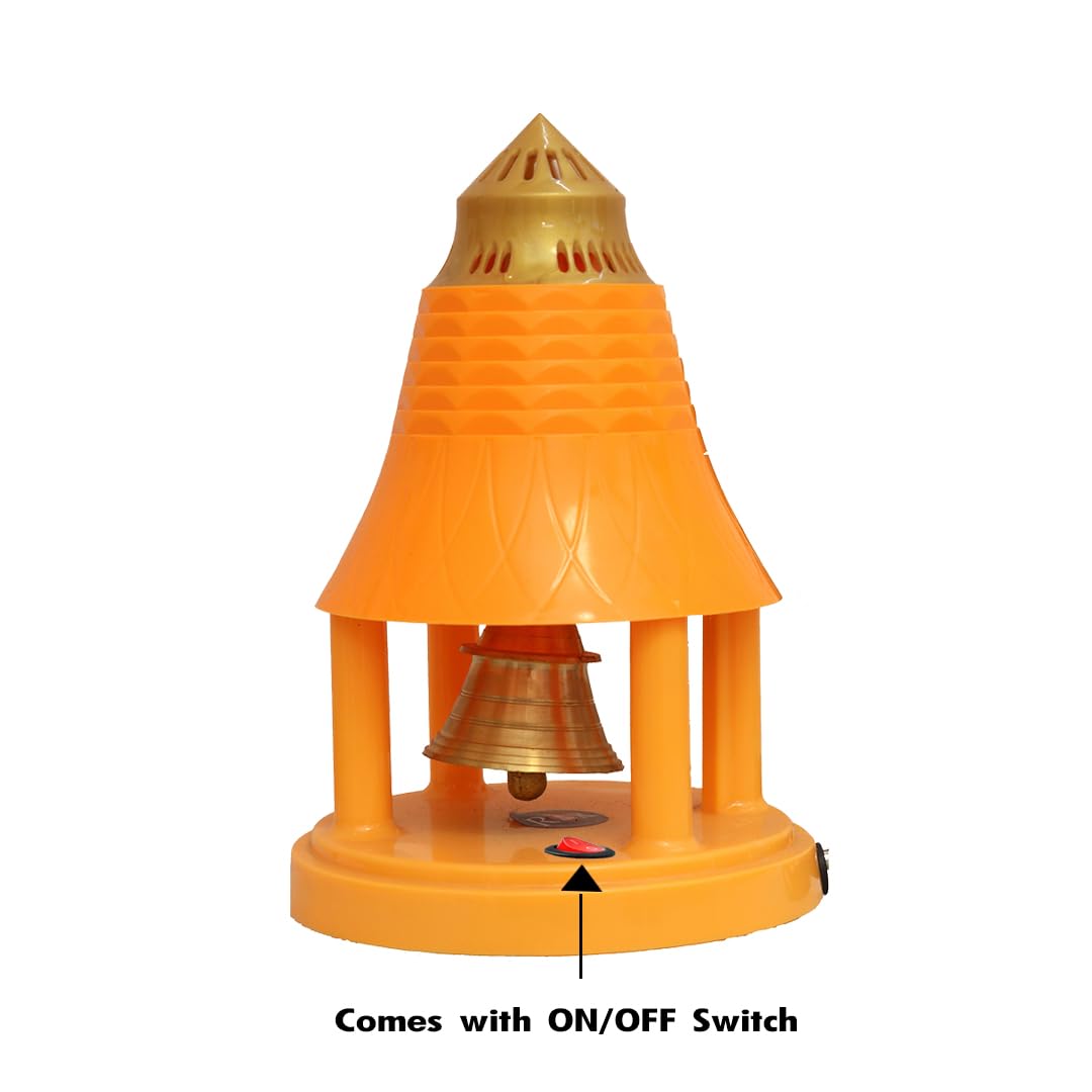 Automatic Poojabell Saffron - Spiritual Gift -5