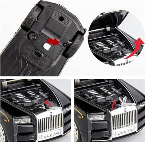 Image of Kids Toy car Playsets Metal Car 1:32 Toy Cars for Kids Pull Back Metal Cars with 4 Openable Doors Light and Musical Sound (Multi)