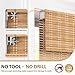 LazBlinds No Tools No Drill Cordless Bamboo Roman Shades, Custom Light Filtering Window Treatment, Roll Up Bamboo Blinds for Windows, Brown206