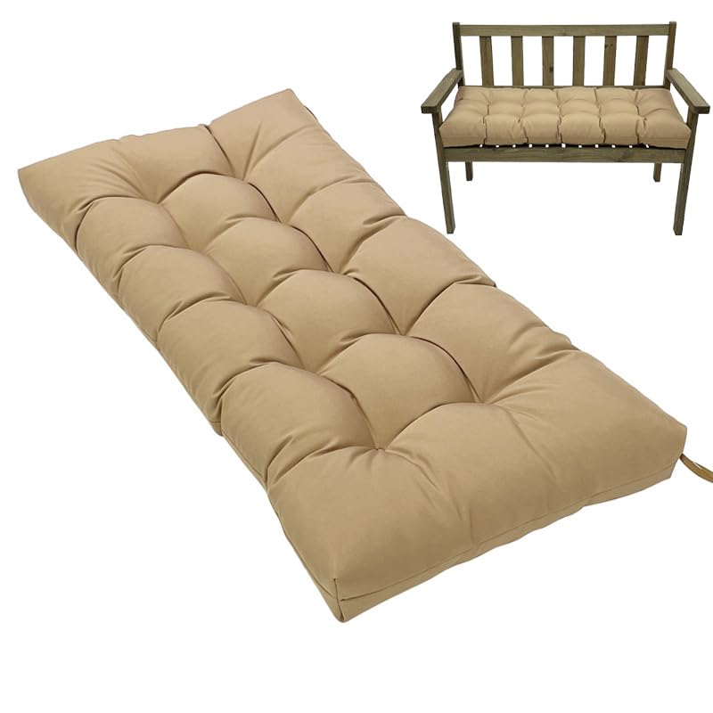 Coussin de banc de jardin imperméable 2/3 places avec sangles pour extérieur