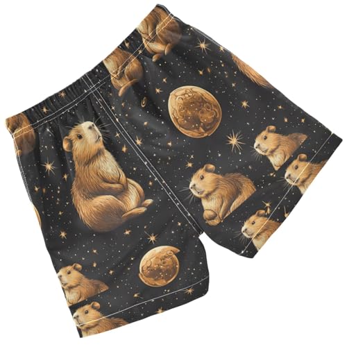 Pigsaly Boys' Swim Board Shorts Capybara in Space Boy's Swim Trunks Kids Swimwear 2T Multicolor2