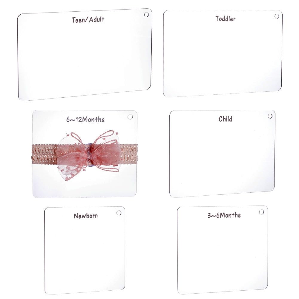 Tablas de lazo de acrílico FINGERINSPIRE transparentes con guía de medición