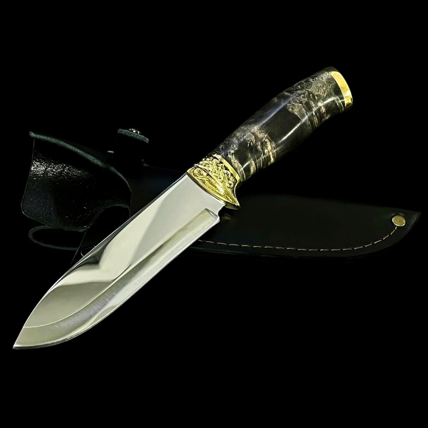 Classic - Coat of Arms of Ukraine Trident. Ukrainian Military Patriotic National Knife Stainless Steel Custom Handmade Knives for Tourist, Hunting Fishing Camping Tactical Souvenir Gift for men