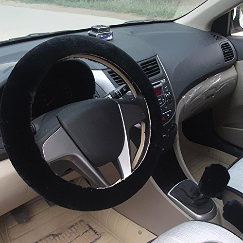 Yorten 3pcs estilo de carro volante alavanca de mudança de freio de mão de lã de inverno feltro maci