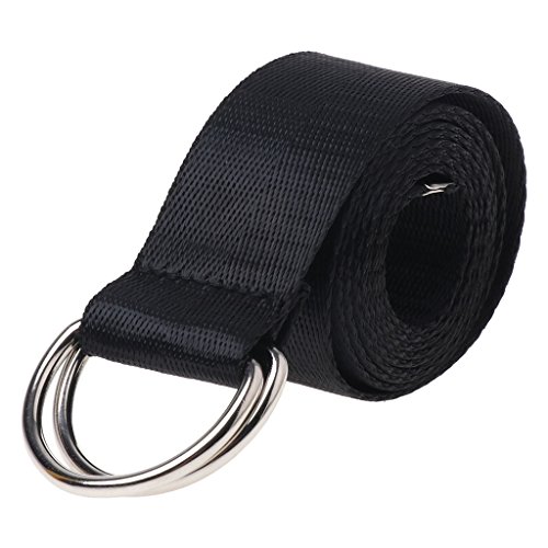 Double Buckle Waist Belt Candy Color Canvas Solid Color For Men And Women