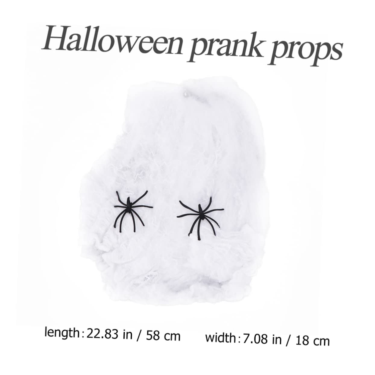 TOYANDONA 10sets Ragnatela Elastica in Cotone Bianca per Halloween Decorazione Forma di Ragno per Interni di Oggetti di Scena Spaventosi per Feste di Autunno