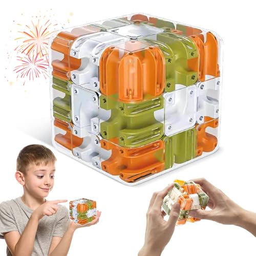 Cube Labyrinthe Jouet Puzzle, Cubes à Billes Jouet Labyrinthe Puzzle Jouets, 3D Cubes à Billes Jouet, Éducatifs Labyrinthes 3D pour Enfant, pour Développer la...
