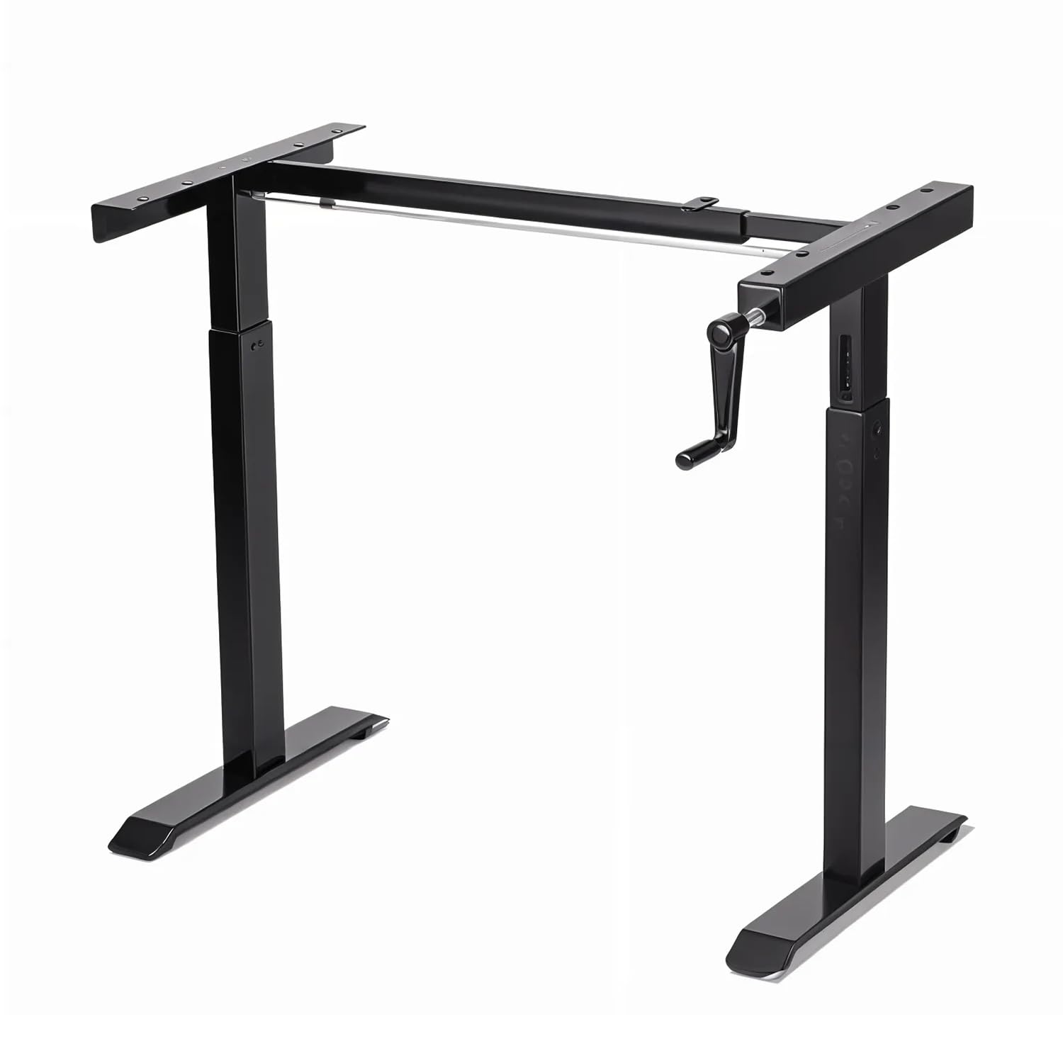 TRANSDESK Manual Hand Crank Standing Desk Frame | Non Electric Height Adjustable Sit-Stand Table No Power Required | Silen