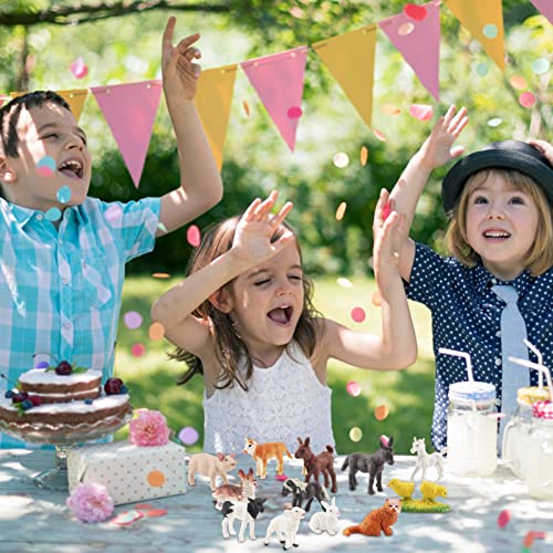 Hagar 2 Pcs Bauernhoftiere Spielzeug Statuen - 12 Stück Bauernhoffiguren Tierspielzeug,Mini-PVC-Simulation Farm Animal… – Bild 4