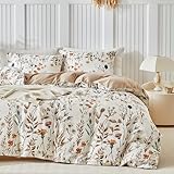 TTCM Funda Nordica Cama 150, Funda Nordica 220 x 240 cm, Incluye 1 Fibra Ultrafina con Estampado Floral Funda Nórdica 220x240 cm + 2 Funda Almohada 50x75 cm, con Cremallera