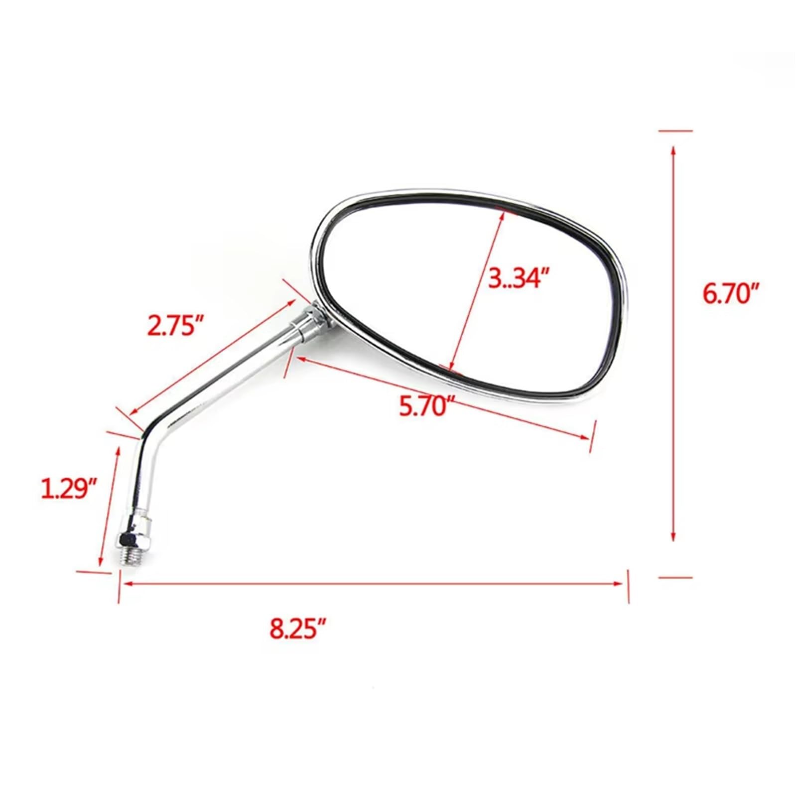 Specchietto retrovisore Cromato da 10 mm per Moto Chopper, specchietti Laterali per Moto Kawasaki