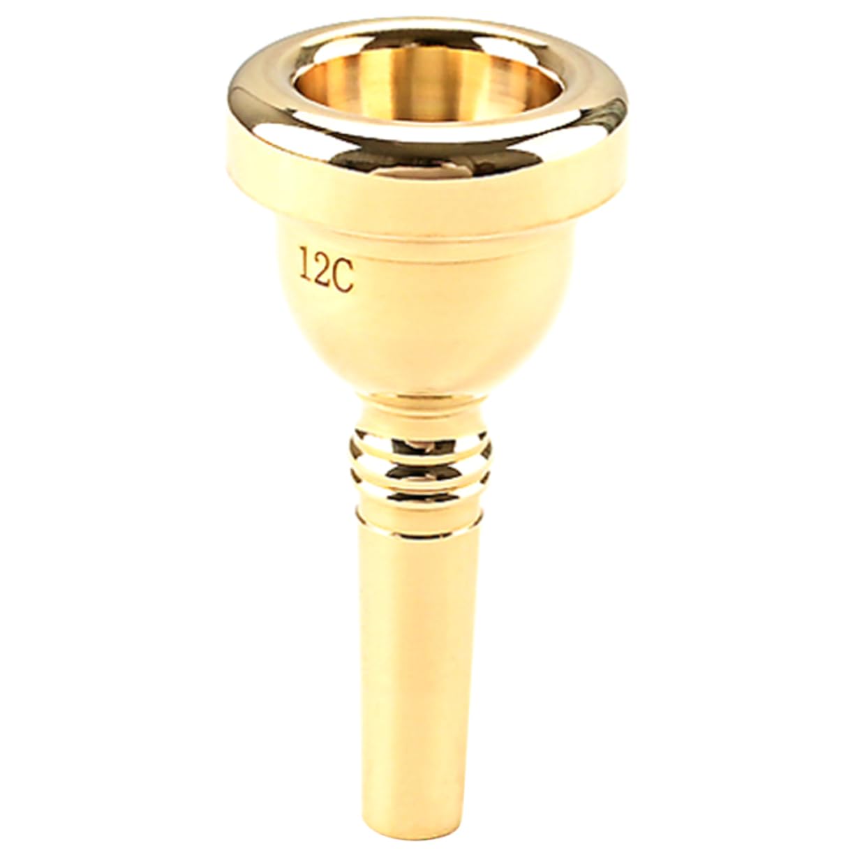 BESPORTBLE Professional Trumpet Mouthpiece Gold Plated Metal Durable Replacement for Loud Sound Smooth Tone for Musicians Beginners Trumpet Supply Accessory