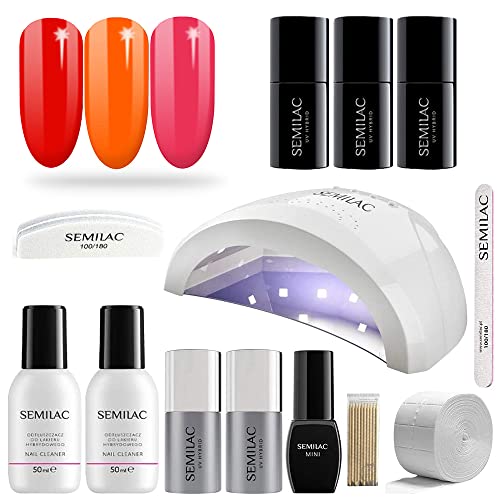 THE PERFECT SET FOR BEGINNERS - Whether you are starting out with DIY home nails or an experienced pro. Our Love Me starter kit is perfect for everyone who want to design gel nails professionally. The Semilac brand is award winning and famous for its salon standard products throughout Europe. Everything is covered by our customer satisfaction guarantee.