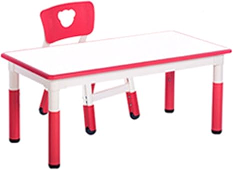 Amazon 子供用テーブルと椅子のセット 幼稚園の子供のテーブルと椅子 育てることができ 赤ちゃんゲームのための手作りのおもちゃのテーブル を上げ そして手作りのテーブルを上げることができる長方形のテーブルセット Color Red Size Style 2 子ども用家具