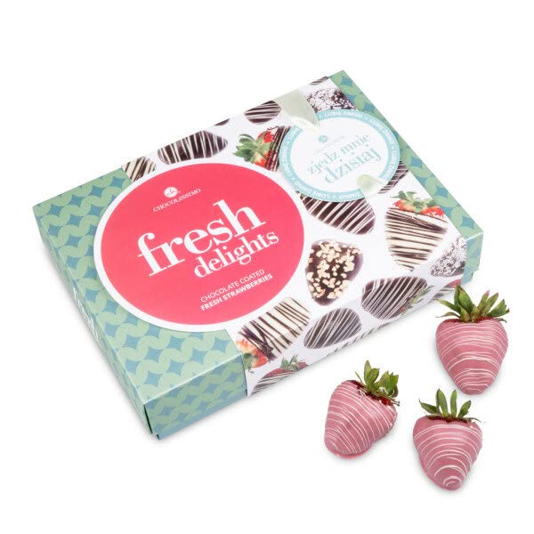 Verse aardbeien in ruby chocolade - aardbeien in chocolademantel | geschenk | roze chocolade | roby | verjaardag | verjaardagscadeau | man | vrouw | kinderen | chocoladevruchten | fruit - Image 3