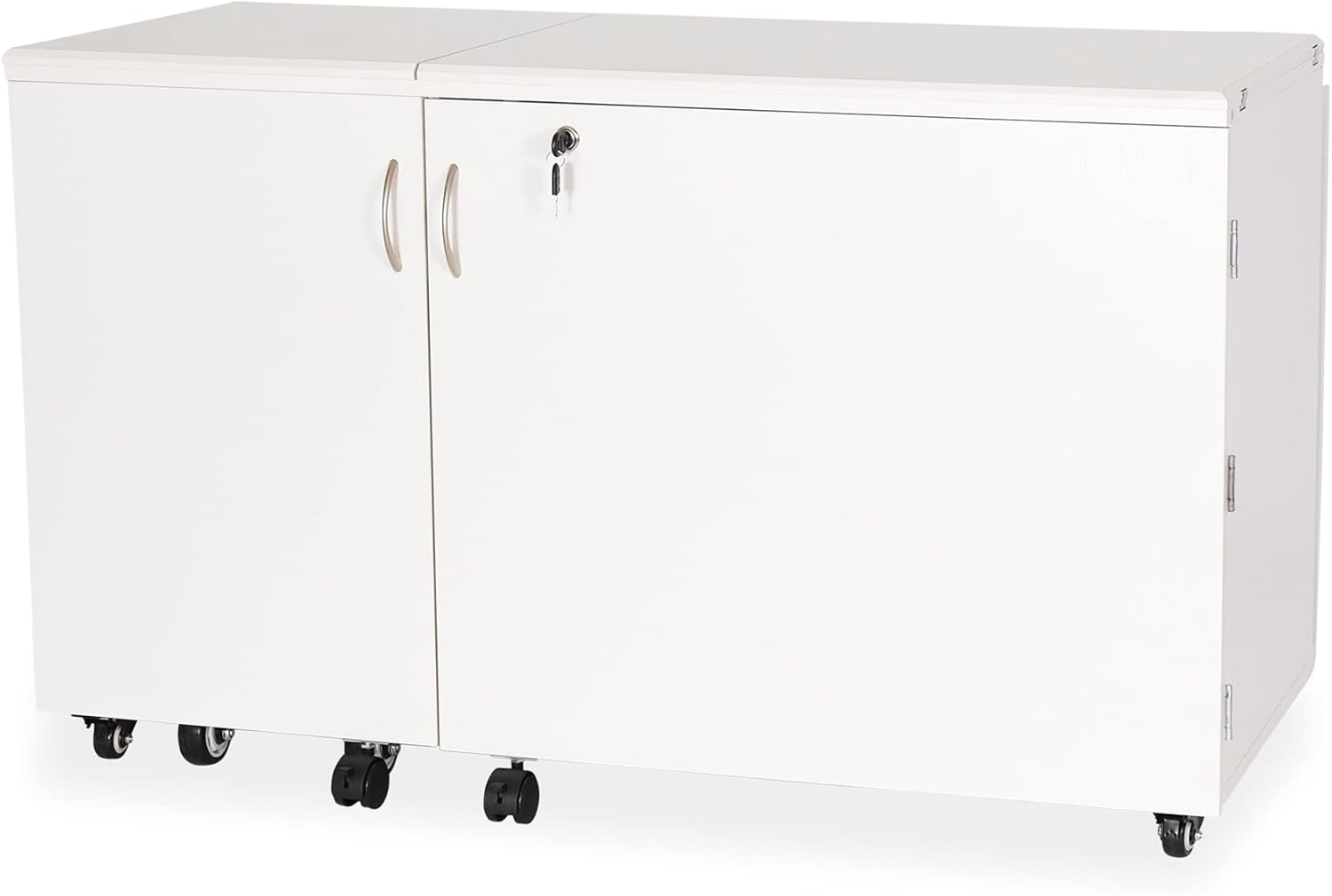 Kangaroo Sewing Furniture Aussie Sewing Cabinet with Quilt Blocks - Ash White