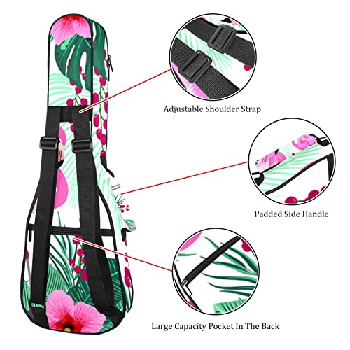 Sac de transport pour ukulélé flamant rose tropical Housse de transport pour ukulélé Housse imperméable Oxford 10 mm d… - Les Beatles, Paul McCartney, John Lennon, RIngo Starr, George Harrison Sac de transport pour ukulélé flamant rose tropical Housse de transport pour ukulélé Housse imperméable Oxford 10 mm d… – Image 4