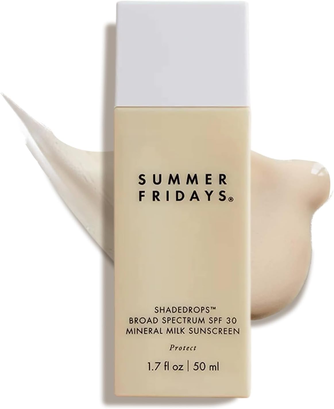 ShadeDrops Broad Spectrum SPF 30 Mineral Milk Face Sunscreen with Zinc Oxide - Lightweight, Moisturizing Formula with a Soft, Natural Finish (1.7 Fl Oz)