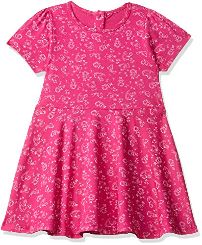 Image of miniklub Girls Navy Blue Printed A-Line Dress