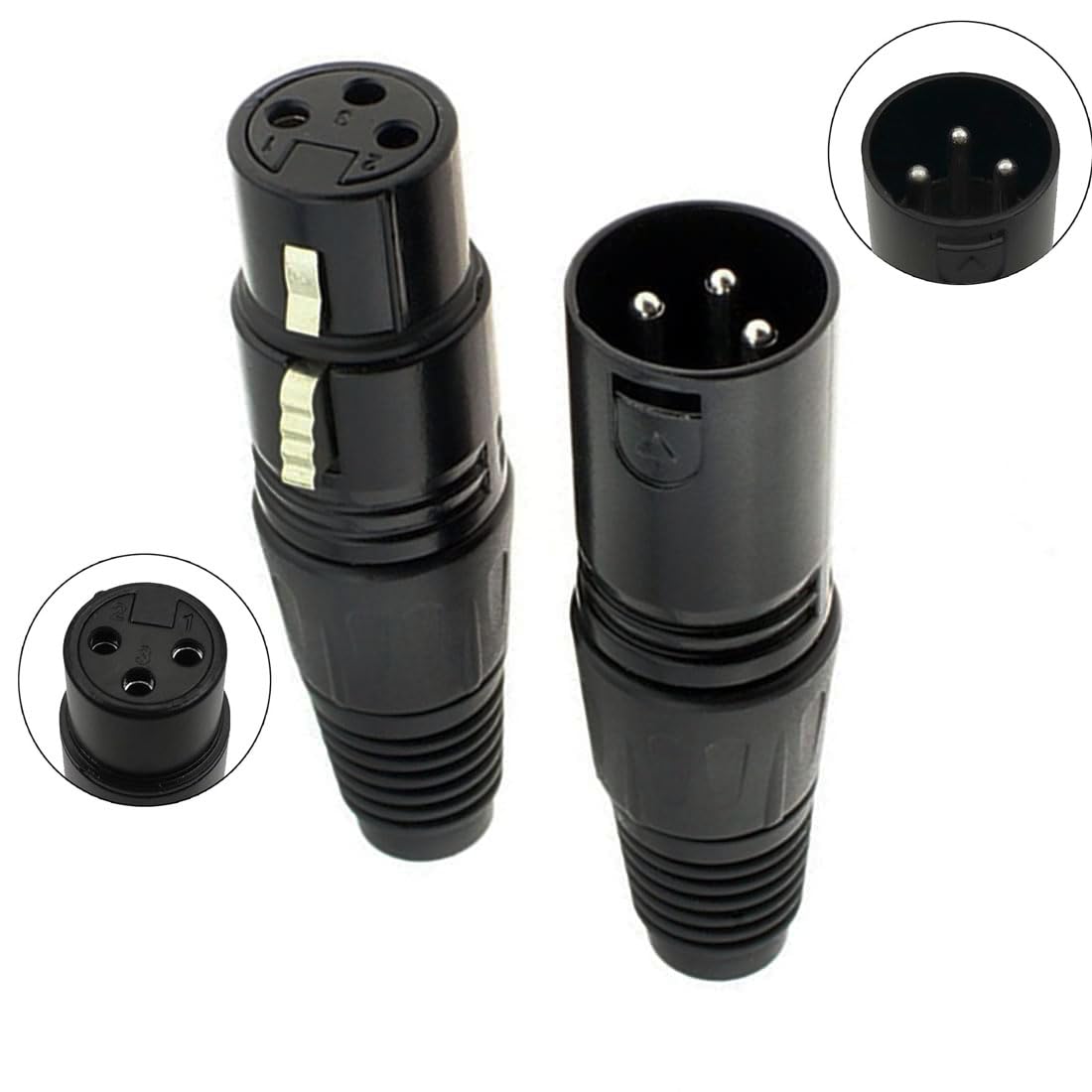 RUNCCI-YUN 12 Pièces Connecteur XLR 3 Broches à Souder - Prise de Câble Micro Audio Microphone avec Connecteurs Mâle/Femelle (6 Mâles et 6 Femelles)