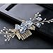 Toyvian 4 unids Rhinestone peines del Pelo Florales Nupcial Tocado Cristales Diadema...