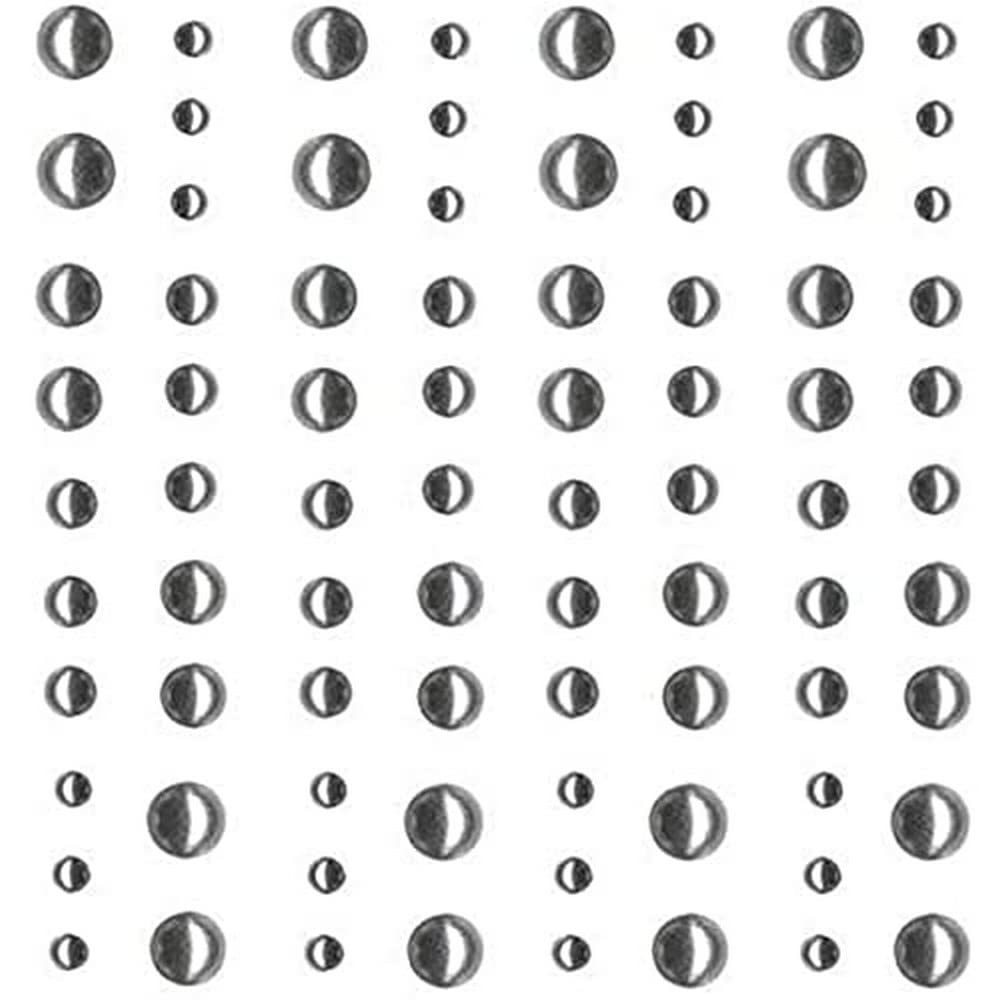 Artemio Set of 80 Adhesive, Plastic Beads, 10 x 0.3 x 12.5 cm Grey