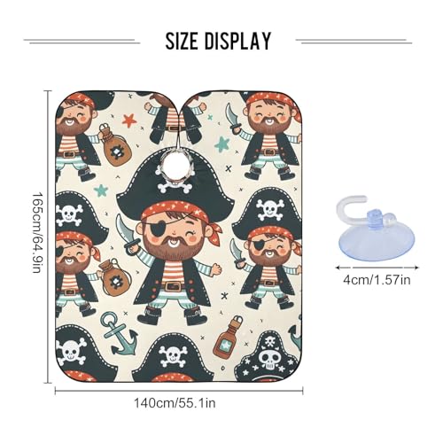 Capa para corte de cabello Qilmy impermeable con cierre ajustable 165 x 140 cm miniatura 2