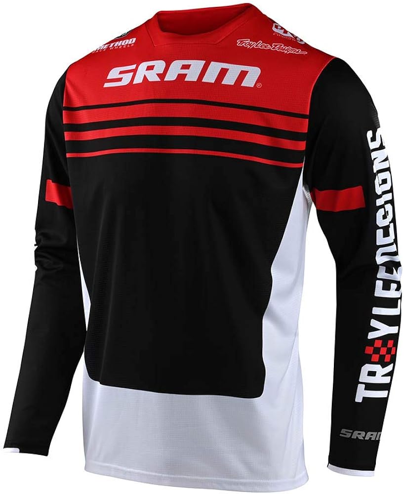 Troy Lee Designs Herren Downhill BMX Mountainbike Sprint Langarm Trikot Formel SRAM (rot Troy Lee Designs Herren Downhill BMX Mountainbike Sprint Langarm Trikot Formel SRAM (rot