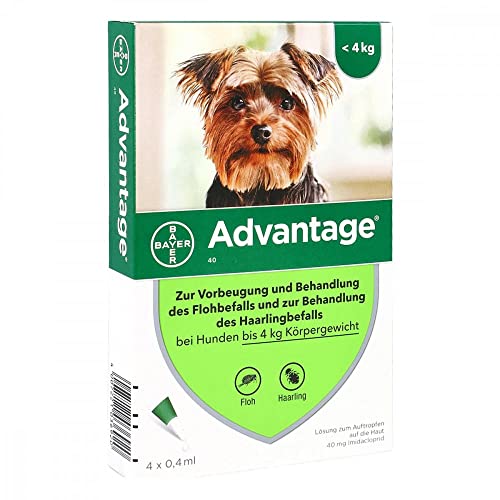 ADVANTAGE 40 Lösung f.Hunde bis 4 kg 4 St Cover