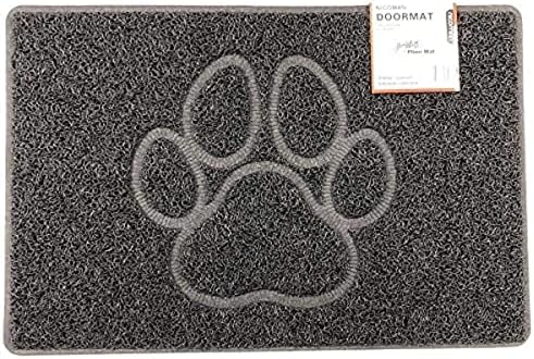 Nicoman PAW Embossed Shape Door Mat Dirt-Trapper Jet-Washable Doormat-(for Indoor or Sheltered Outdoor)- (60x40cm/23.6x15.7inches, Small) BEIGE
