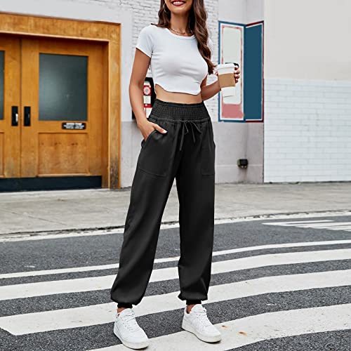 LULER Werkbroek voor dames, casual, hoog getailleerde broek met zakken, strikknoop, anime-kleding, damesbroek - Afbeelding 4