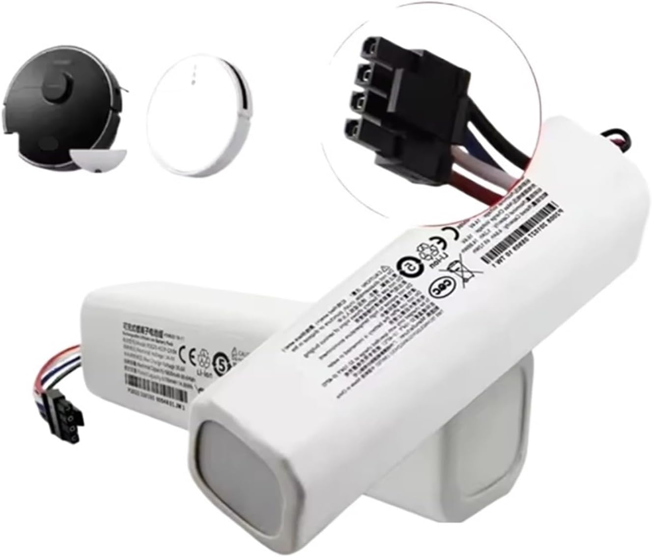 5200mAh Lithium-ion Battery Pack P2008-4S2P-MMBK, Compatible For Dreame, Robot Vacuum Mop Cleaner D9 F9 L10 L10 Pro 4INR19/66-2(5200mAh)