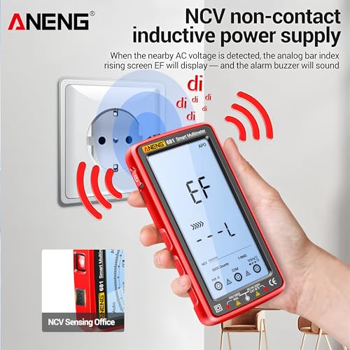 Multimètre numérique rechargeable 681 pour localiser les pannes de tension AC/DC