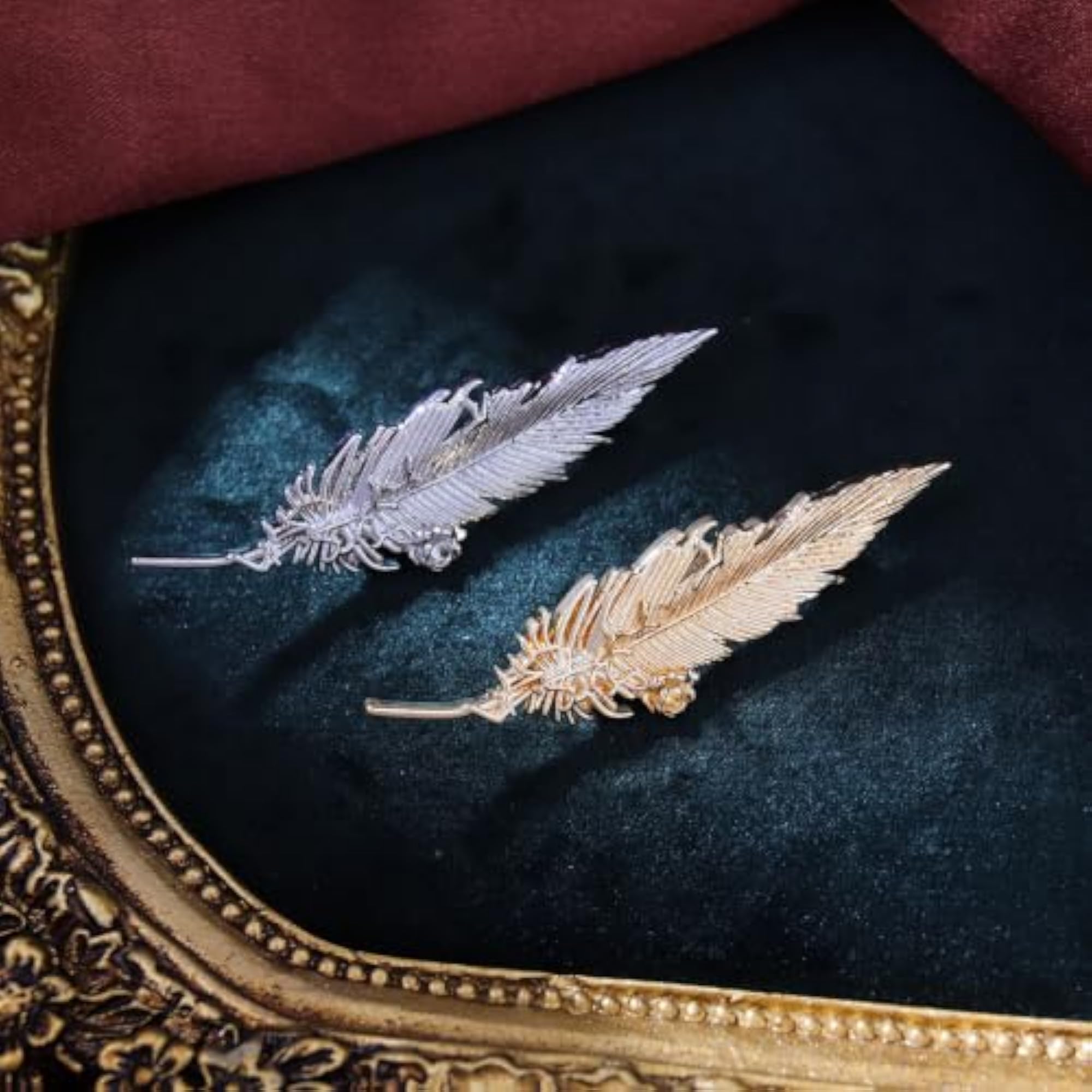 Elegant Feather Brooch for Men, Royal Collection