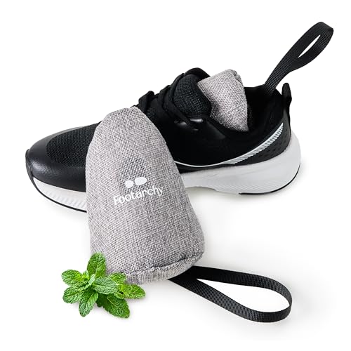 Desodorante para Calzado Deportivo Aroma Menta 1 Par (2x80g) - Saquitos de Carbón Activado, Absorbe Olores y Humedad, Reutilizables 12 Meses