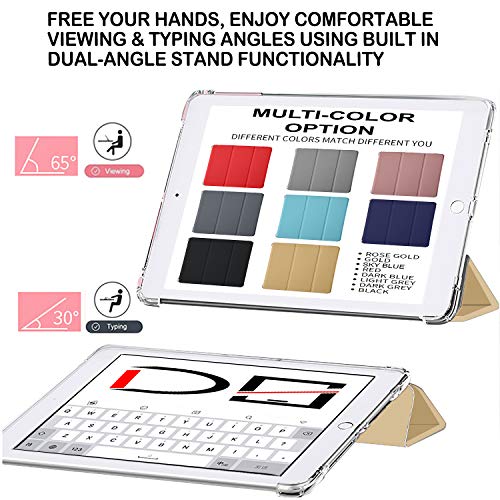 Image of DuraSafe Cases for iPad PRO 10.5 Inch 2017 Air 10.5 3rd Generation 2019 [ Air 3 ] A1701 A2152 A2123 MQF12HN /A MQEY2HN /A MQF22HN /A Slim Cover with AirCushion Corner for Extra Shock Protection - Gold