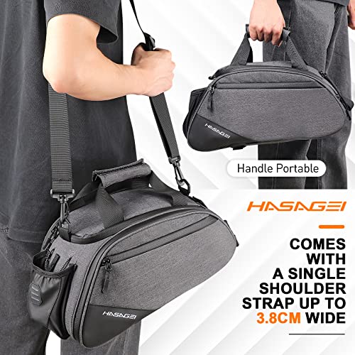 Hasagei Bike Rear Rack Bag, Bike Bag Bicycle Saddle Pannier Bag, Bike Trunk Bag, Bike Pannier Carrier Bag Bicycle Back Frame Bag With Rain Cover #TOP4