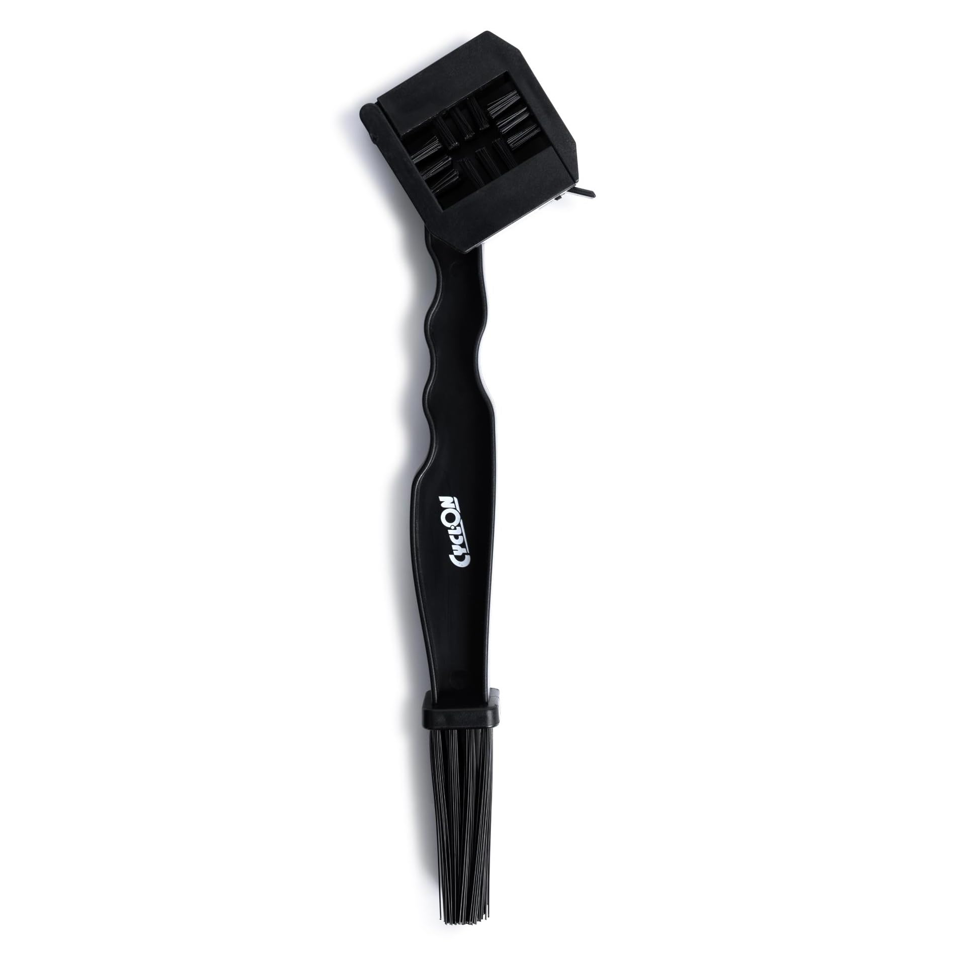 CyclOn Drivetrain Brush | Ergonomic Bike Chain Cleaning Brush | Cleans All Sides of Chain Simultaneously & Reaches Cassette, Chainrings and Derailleur